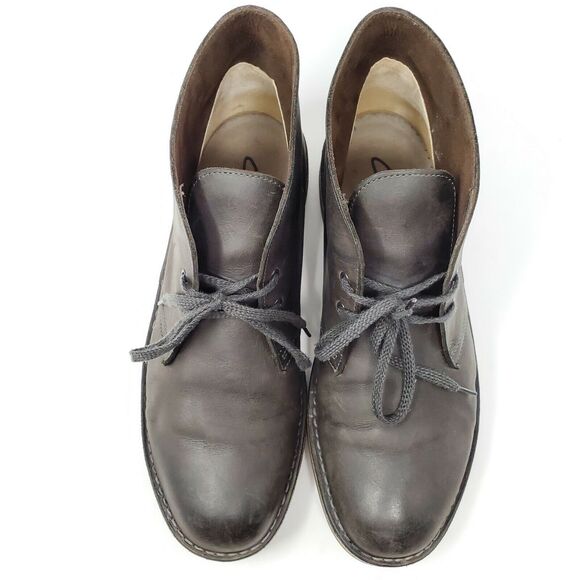 Clarks Chukka Ankle Boots Leather Two Eyelet Classic US 10.5 M - Picture 7 of 12